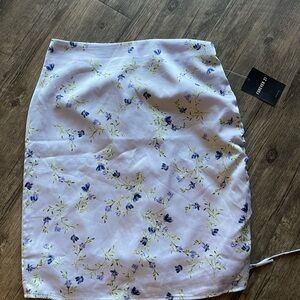 Forever 21 Purple Floral Pencil Skirt